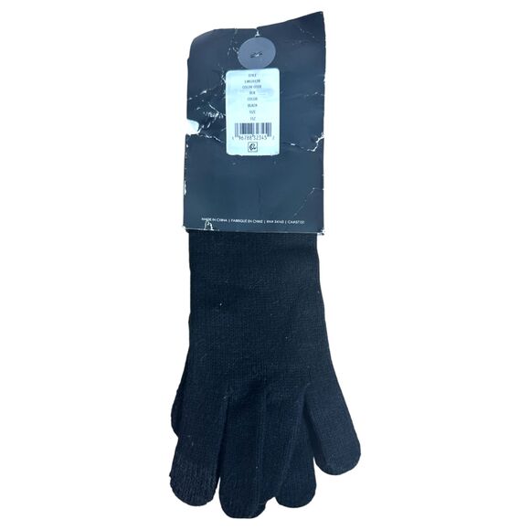 Karl Lagerfeld Black Touchscreen Star Rhinestone Studded Gloves One Size NEW - Picture 3 of 4